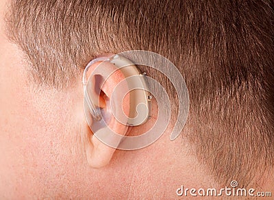 Hearing aid Stock Photo