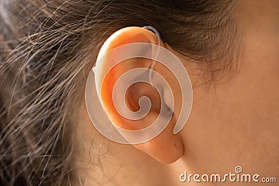 Hearing Aid Deaf Ear Audiology Stock Photo