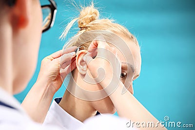 Hearing aid Stock Photo