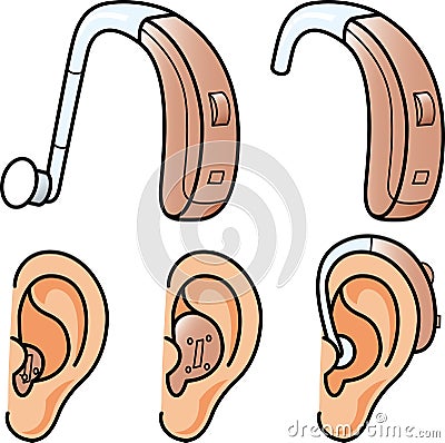 Hearing aids Stock Photo