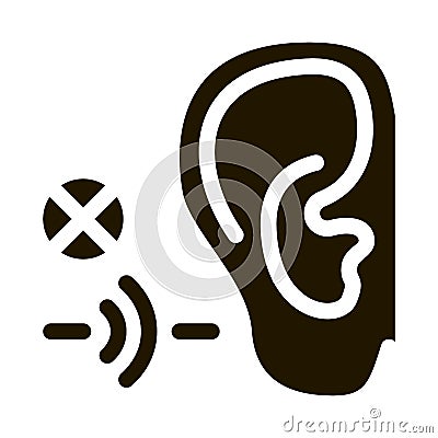 Hearing Impairment Icon Vector Glyph Illustration Vector Illustration