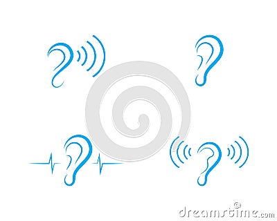 Hearing Logo Template Vector Illustration