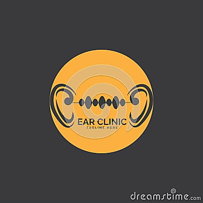 Hearing Logo Template vector icon design Vector Illustration