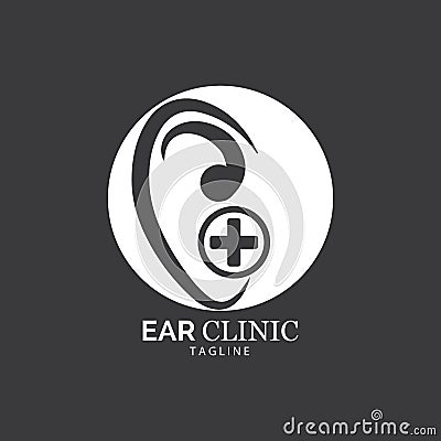 Hearing Logo Template vector icon design Vector Illustration