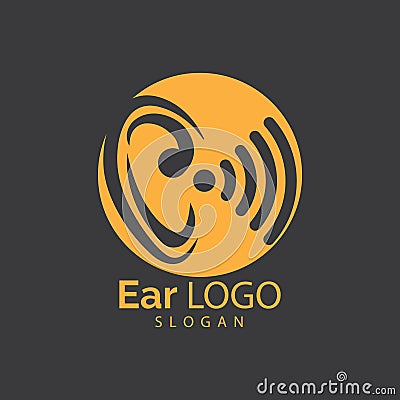 Hearing Logo Template vector icon design Vector Illustration