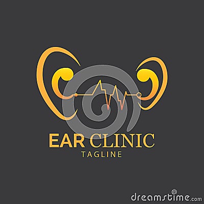 Hearing Logo Template vector icon design Vector Illustration