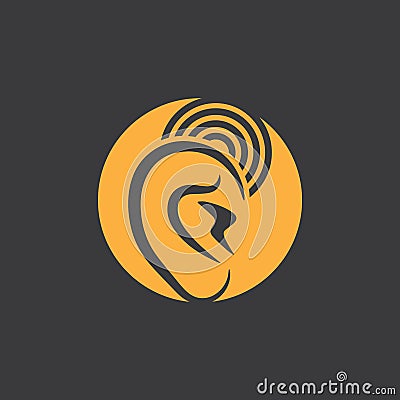 Hearing Logo Template vector icon design Vector Illustration