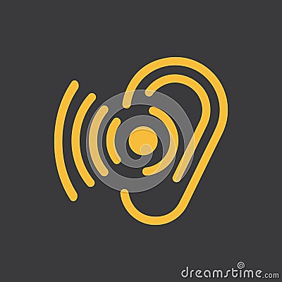 Hearing Logo Template vector icon design Vector Illustration