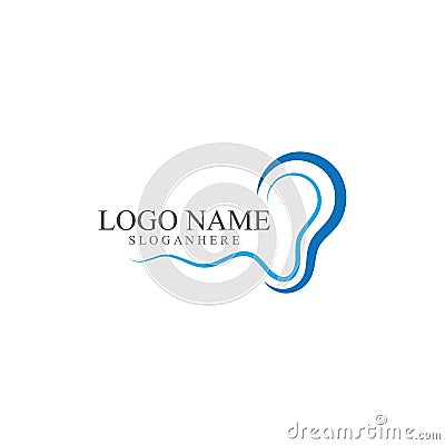 Hearing Logo Template vector icon design. Vector Illustration