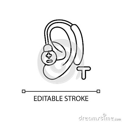 Hearing loop linear icon Vector Illustration