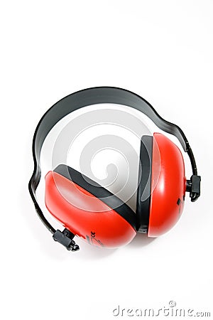 Hearing protection earmuffs Stock Photo