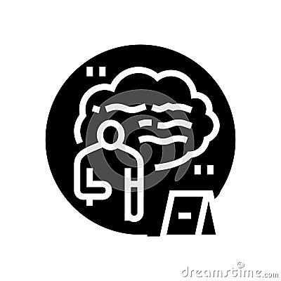 hearsay evidence crime glyph icon vector illustration Cartoon Illustration