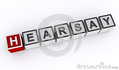 hearsay word block on white Stock Photo