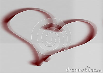 Decorated artistic heart on abstract background Cartoon Illustration