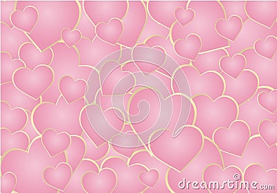 Heart abstract background Cartoon Illustration