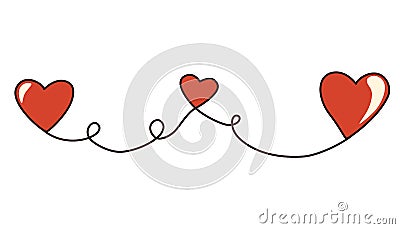 Heart. Abstract love symbol. Geolocation signs and trip plan tracker with heart symbol. Traffic route between two loving people. Vector Illustration