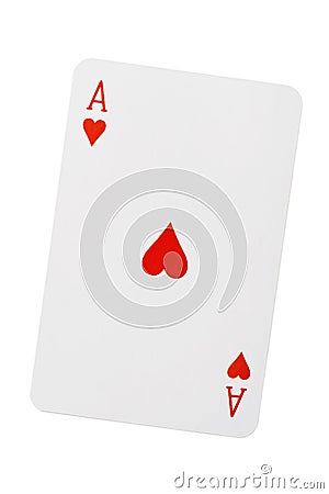 Heart ace of playing card Stock Photo