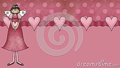 Heart Angel Background Stock Photo