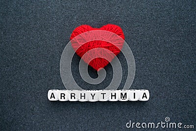 Heart arrhythmia, cardiac dysrhythmia or irregular heartbeat. Ar Stock Photo
