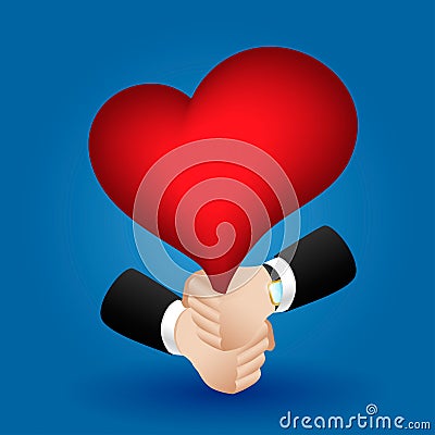 Heart as a gift2 Vector Illustration