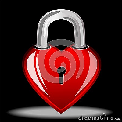 Heart as a lock Vector Illustration