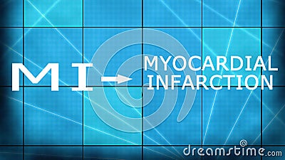 Heart attack- Myocardial infarction MI Stock Photo