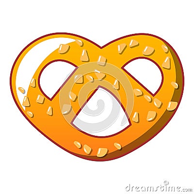 Heart bakery icon, cartoon style Vector Illustration