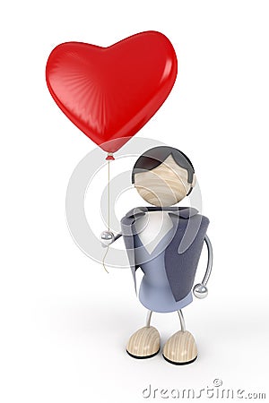 Heart balloon Stock Photo