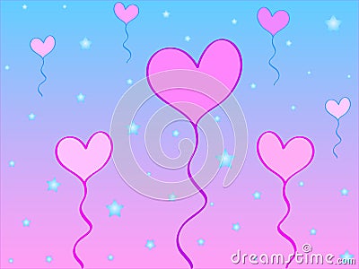 Heart balloons Stock Photo