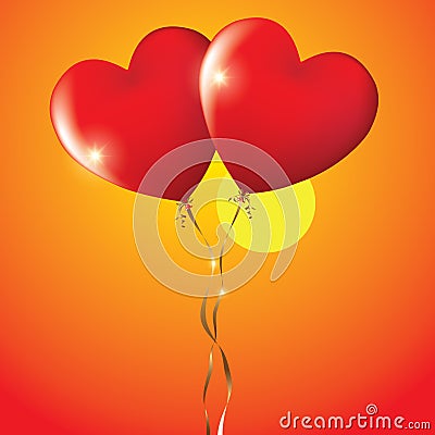 Heart balloons Vector Illustration