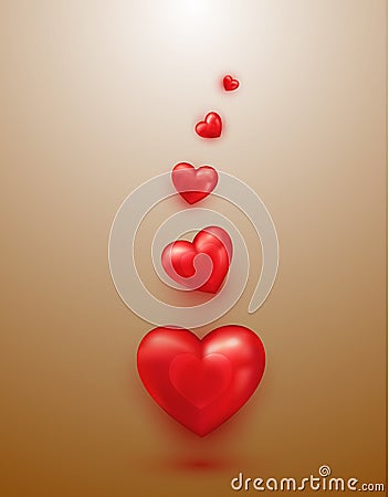Heart balloons Vector Illustration