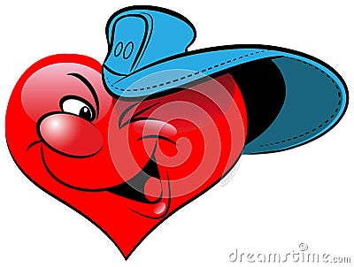 Heart in Baseball Cap Stock Photo