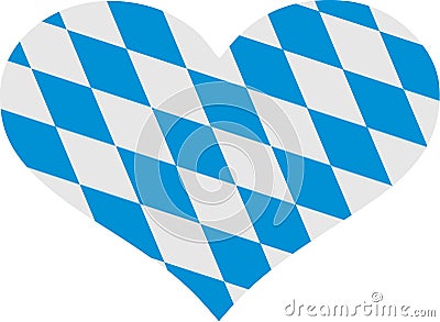 Heart with bavarian pattern Vector Illustration