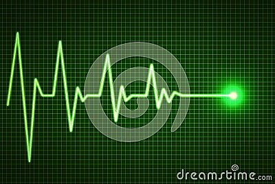 Heart beat line end of life Stock Photo