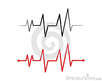 heart beat line vector Vector Illustration