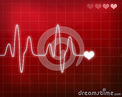 Heart beat monitor Stock Photo