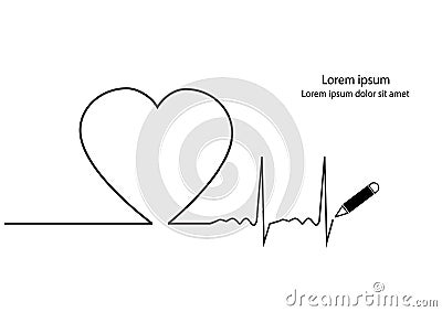 Heart beat Vector Illustration