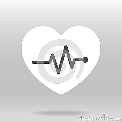 Heart beat pulse icon for medical Vector Illustration