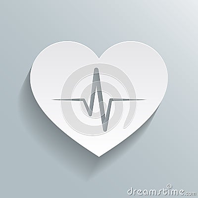 Heart beat rate icon Vector Illustration