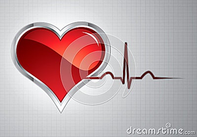 Heart beats Vector Illustration