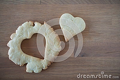 Heart biscuits Stock Photo