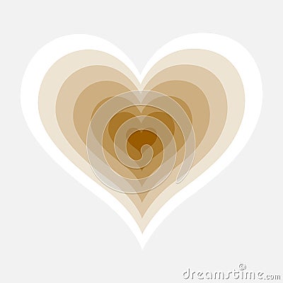 Lovely golden hearts blend effect white background vector illustration Vector Illustration