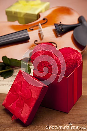 Heart in box! Stock Photo