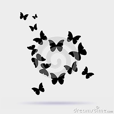 Heart of butterflies original design Vector Illustration