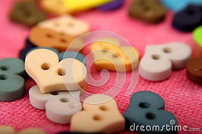 Heart Buttons Stock Photo