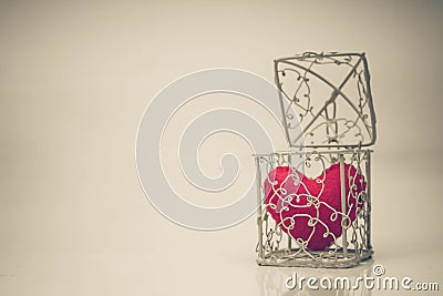 Heart in a cage Stock Photo