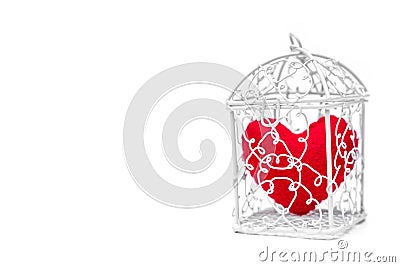 Heart in a cage Stock Photo