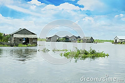 Tonle Sap Lake, Cambodia The Floating Villages of Tonle Sap Editorial Stock Photo