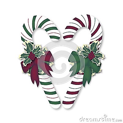 Heart Candy Canes Stock Photo