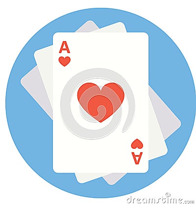 Heart Card Color Isolated Vector Icon that can be easily modified or edit Vector Illustration